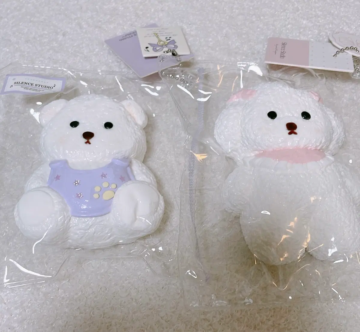 사일런스 스튜디오 곰돌이 강아지 말랑이 세트