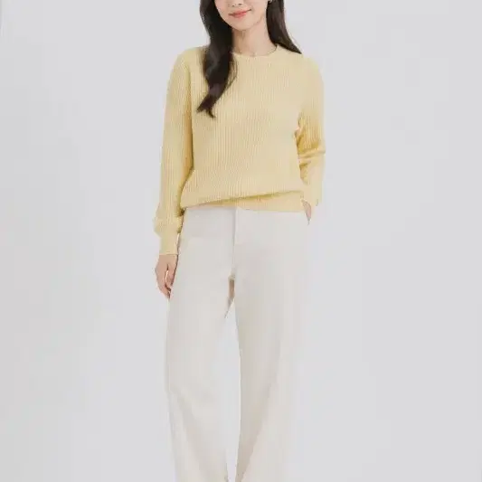 여F/세라비 옐로우 루즈핏 니트