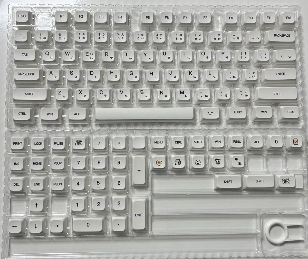 화이트 일본어 XDA 기계식 키보드 키캡 pbt