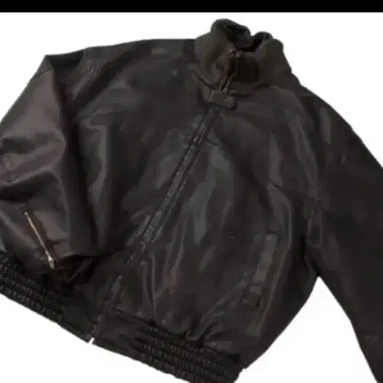 ERTR 레더자켓 Vintage Leather Biker Jacket Black