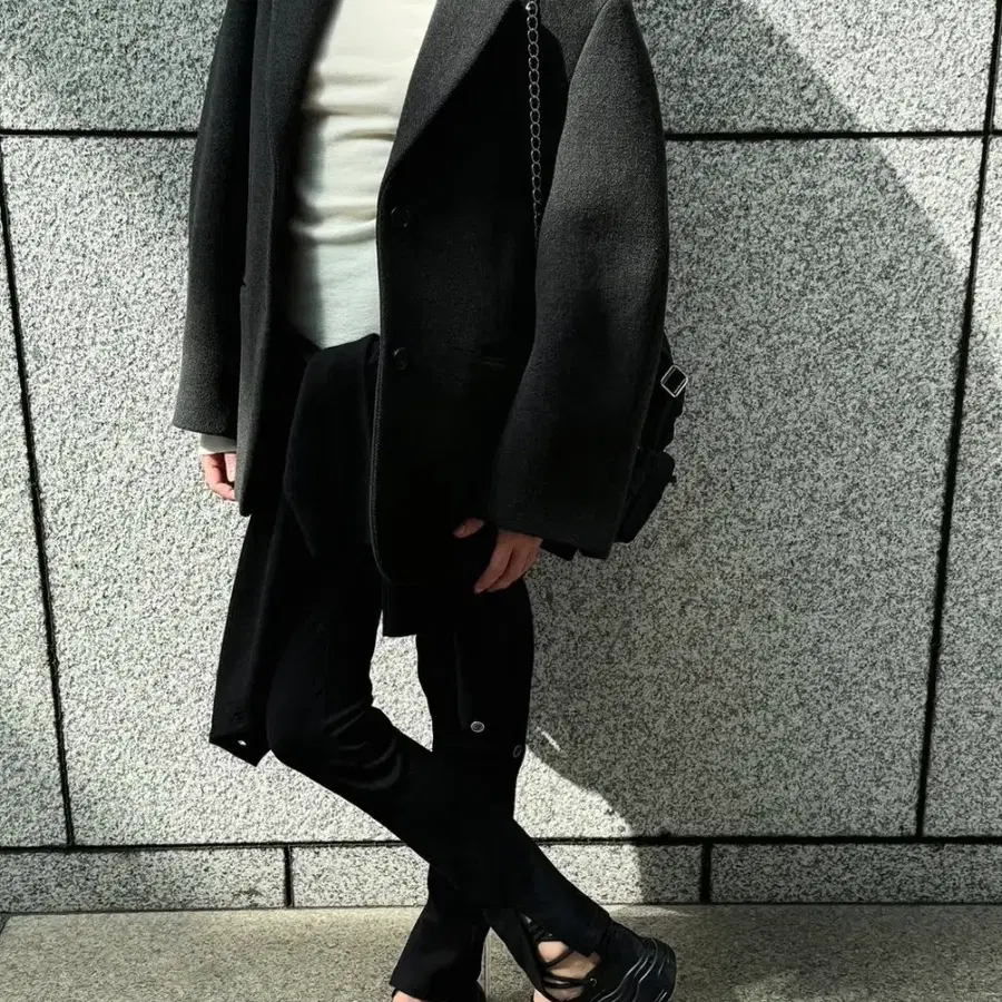 ORR 오르 울 헤링본 입체자켓 M