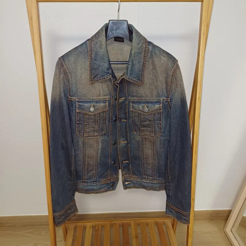 디올 디올옴므 2005f/w 녹워싱 데님자켓 46사이즈 사진 1