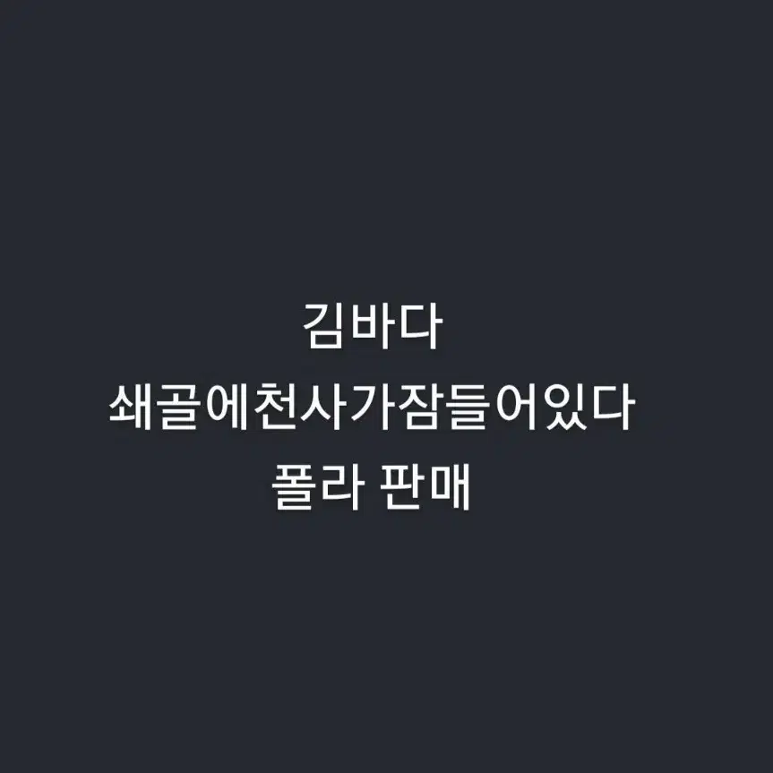 김바다 쇄골천사 폴라 판매