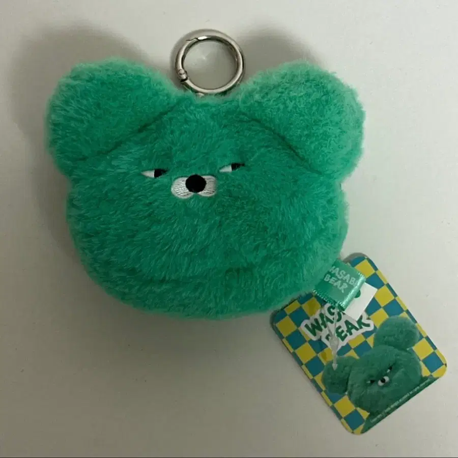 와사비베어 얼굴 파우치 인형 키링