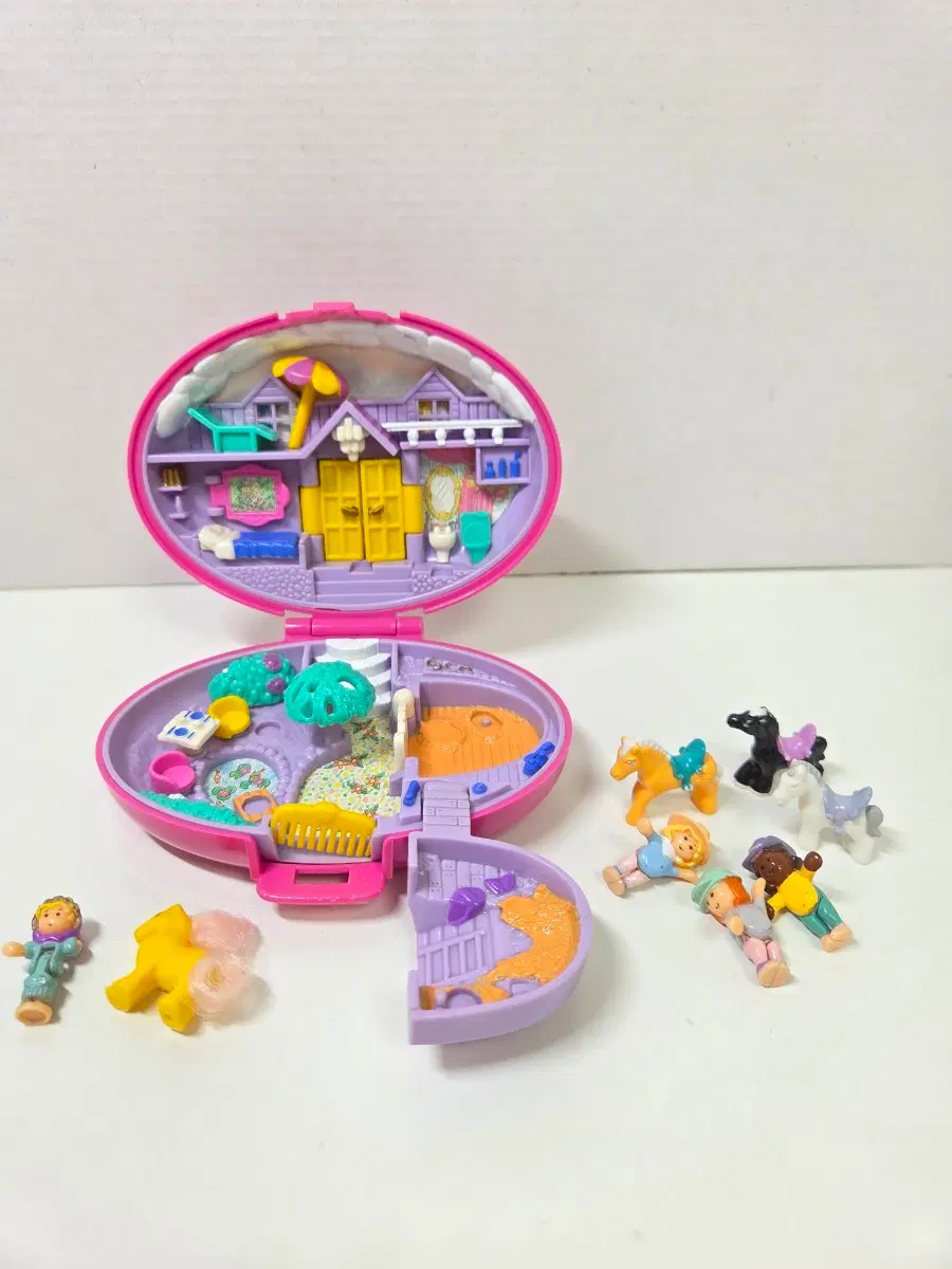 2세트 가격) 폴리포켓 polly pocket 팔로미노 포니 + 해피 홀시스 100% 컴플릿 2세트 일괄