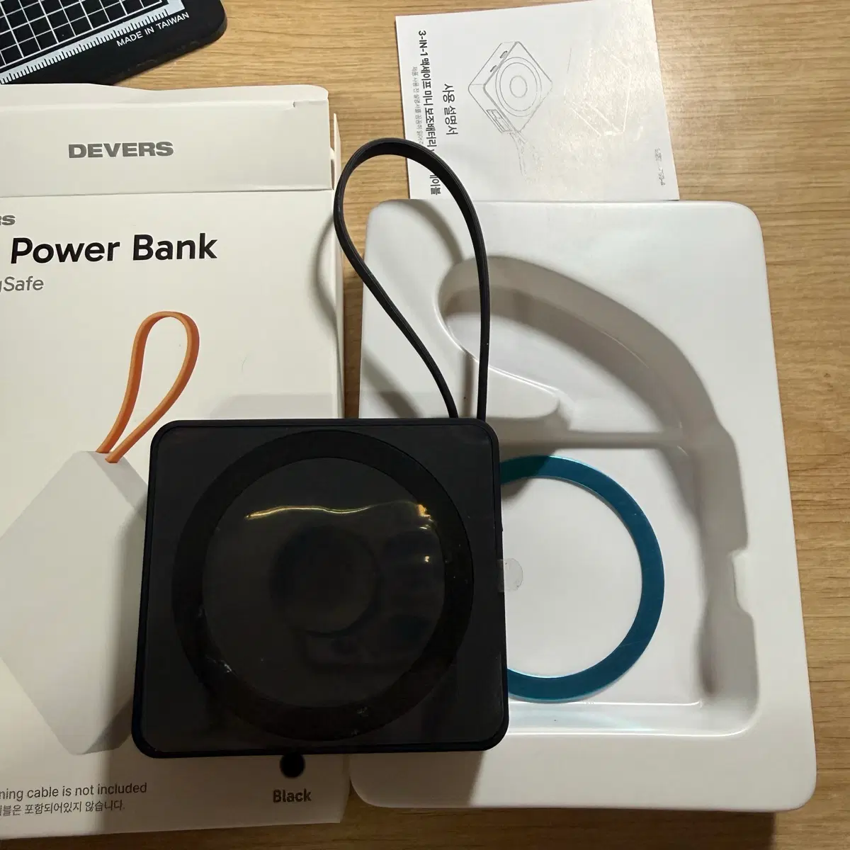 디버스 3in1 미니 맥세이프 호환 22.5W 고속충전 일체형 5,000mAh 보조배터리 워치 에어팟 프로