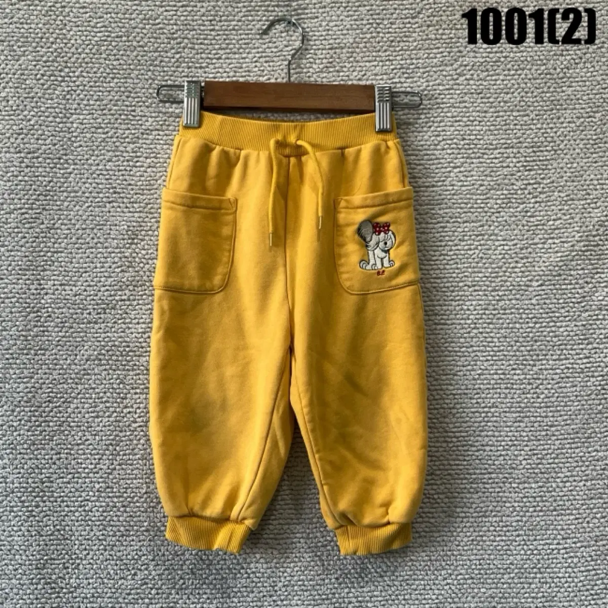 베베드피노 강아지 자수 주머니 바지 100