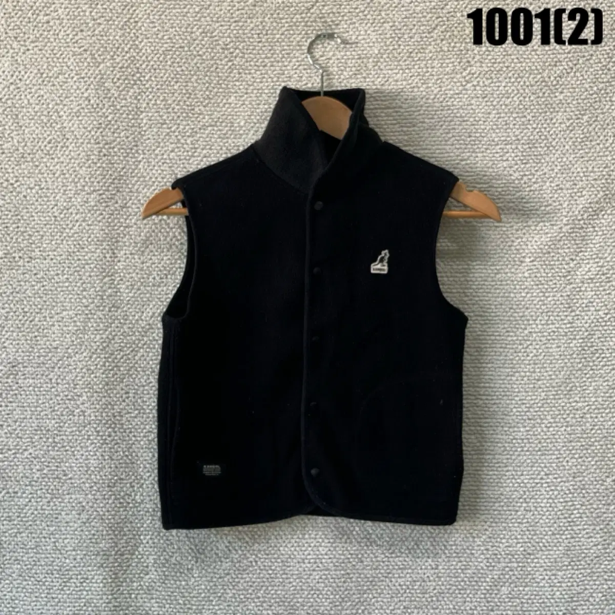 캉골 플리스 베스트 블랙 아동 120