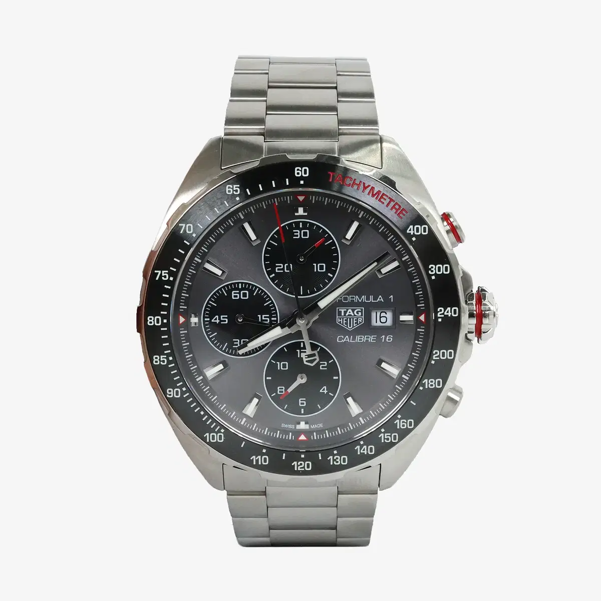 태그호이어 포뮬러 1 크로노그래프 칼리버 16 오토매틱 44mm 그레이 9U0WJ6XT
