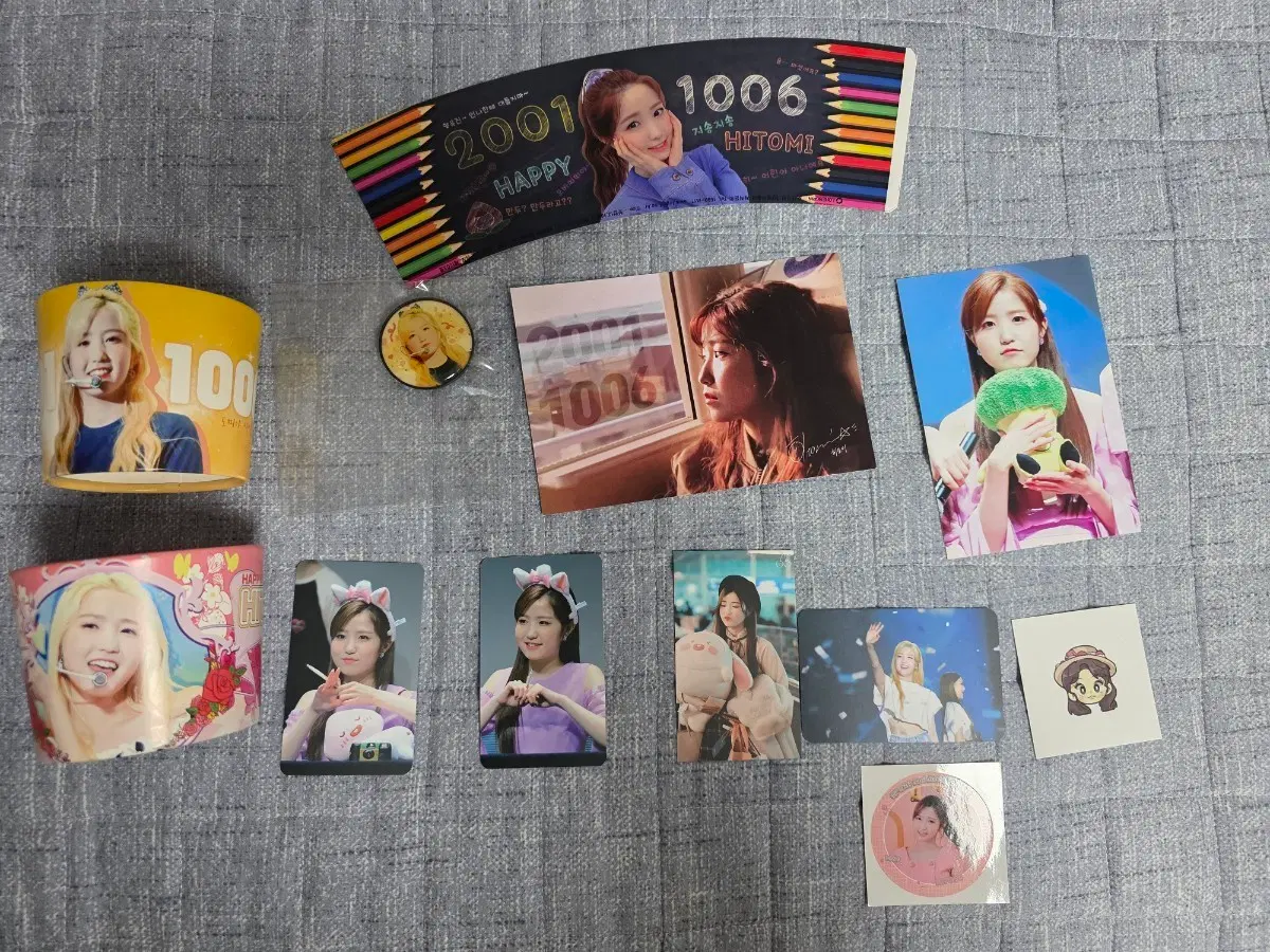 세이마이네임 아이즈원 혼다 히토미 생일카페 굿즈 일괄