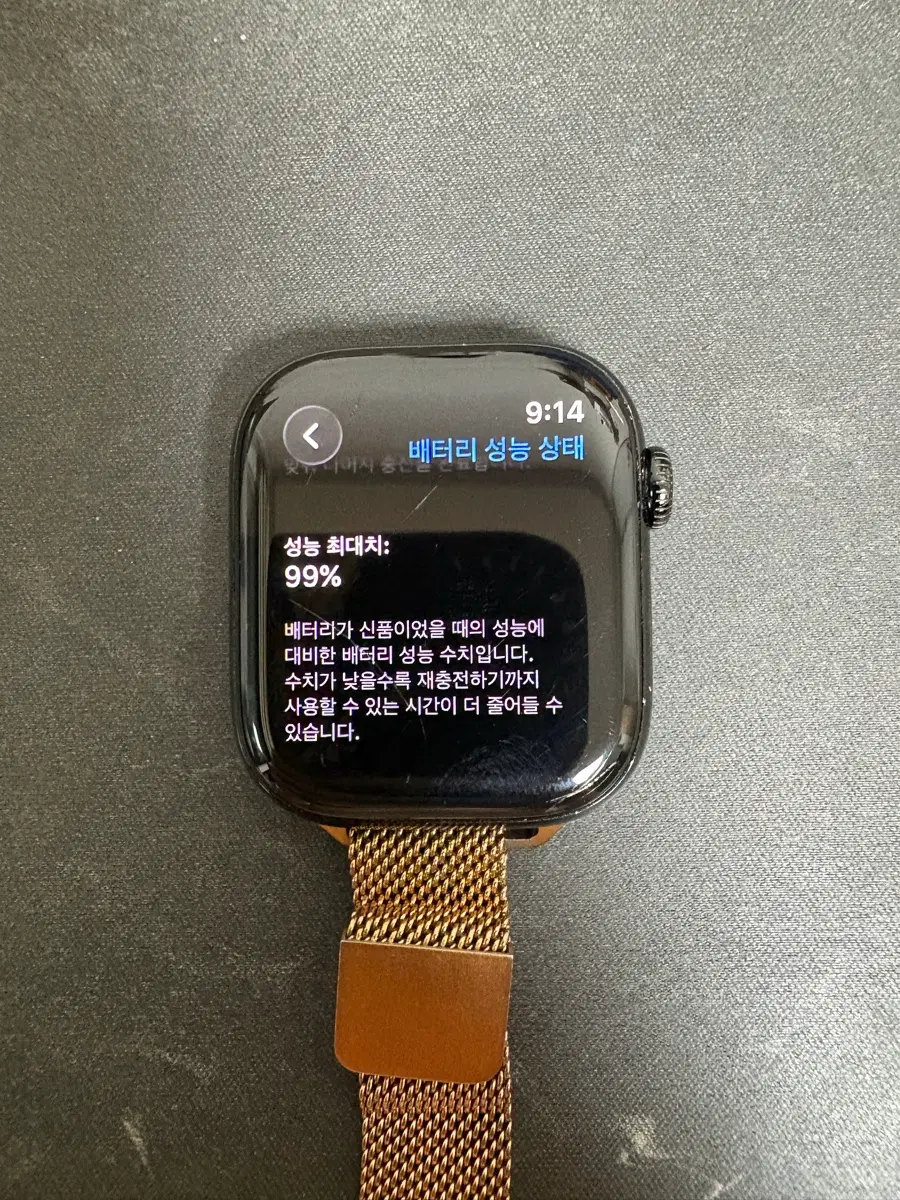 급처 애플워치 10 배터리성능 99%