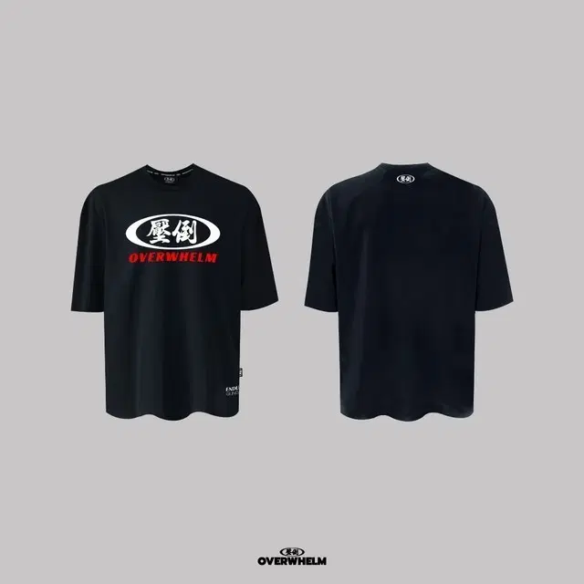 압도 올라운더 메인원형 블랙레드 반팔