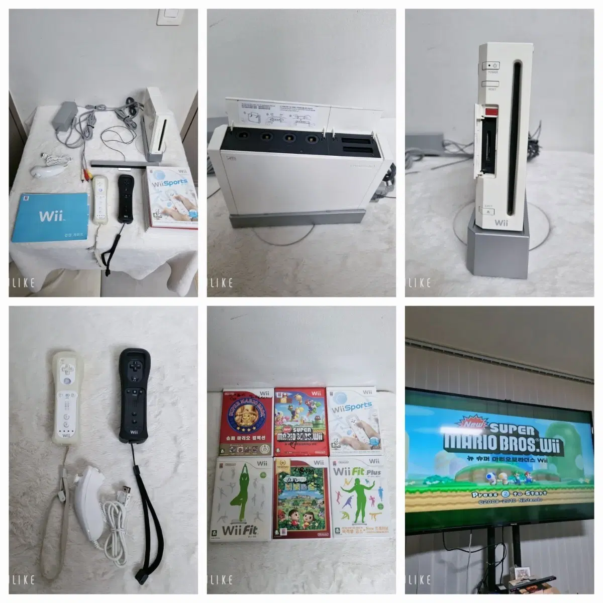 닌텐도 Wii 본체 및 게임팩 세트