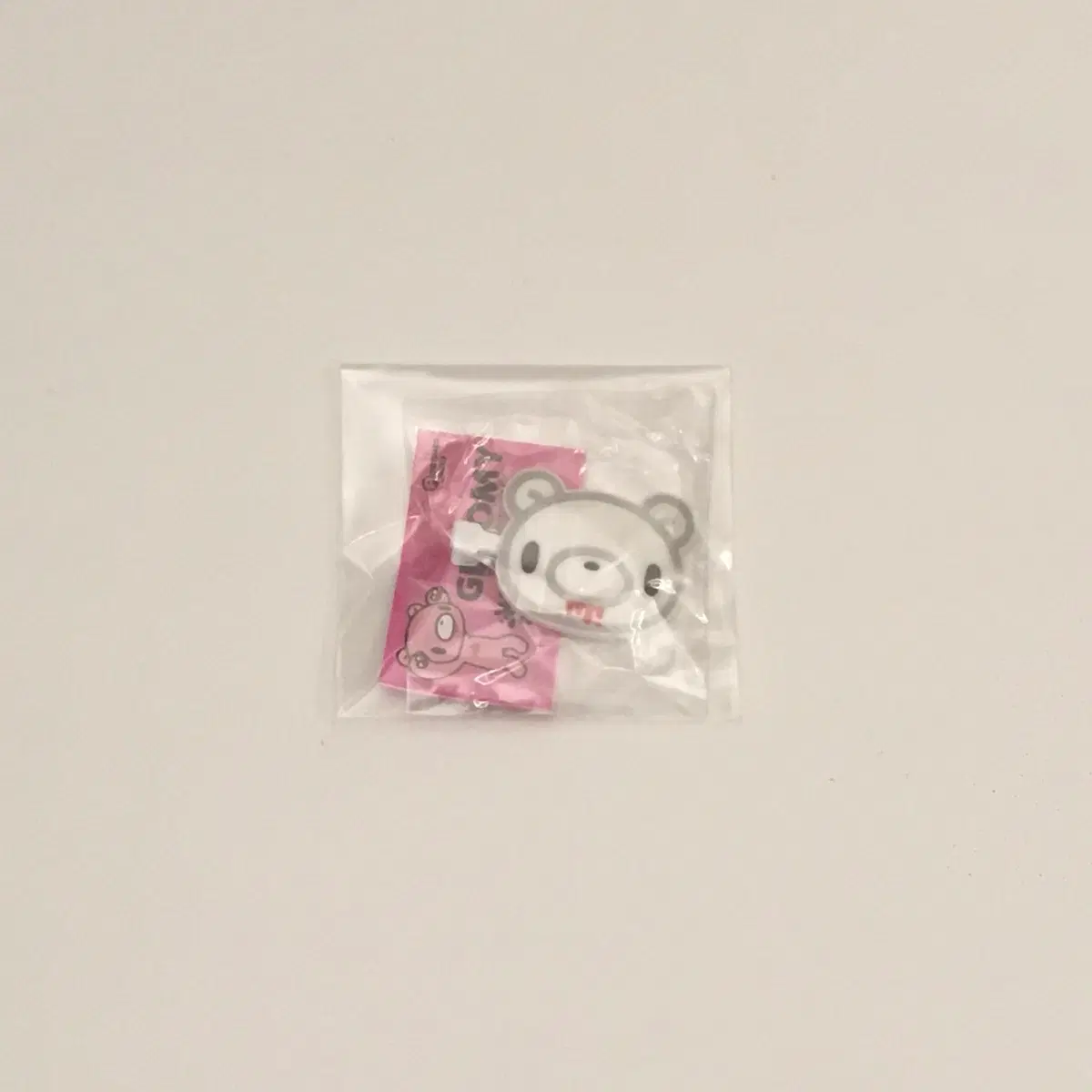 글루미 베어 헤어클립 헤어핀 머리핀 집게 가챠 화이트 알비노