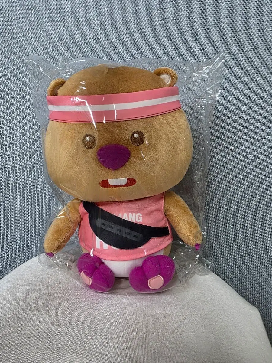[정품/새상품] 잔망루피 태닝 러닝 28cm 봉제인형 핑크