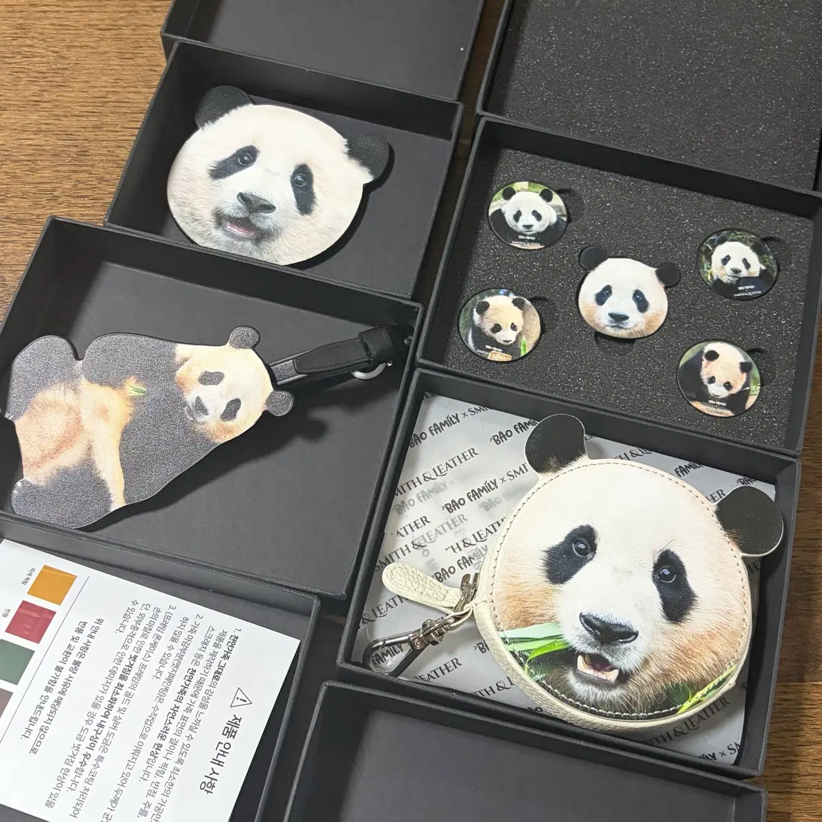 스미스앤레더X바오패밀리 푸바오 거울 일괄