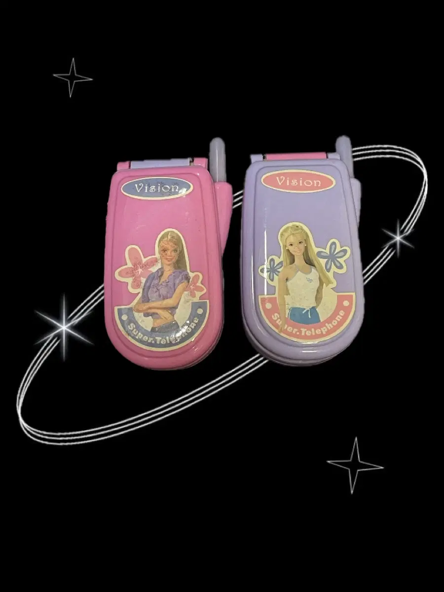 일괄)작동X_빈티지바비인형핸드폰장난감소품