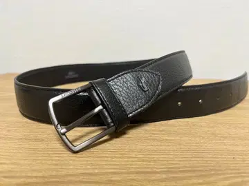 라코스테 천연 가죽 스트레치 가죽 벨트 블랙 LACOSTE