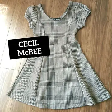 CECIL McBEE 하운드투스 패턴 원피스