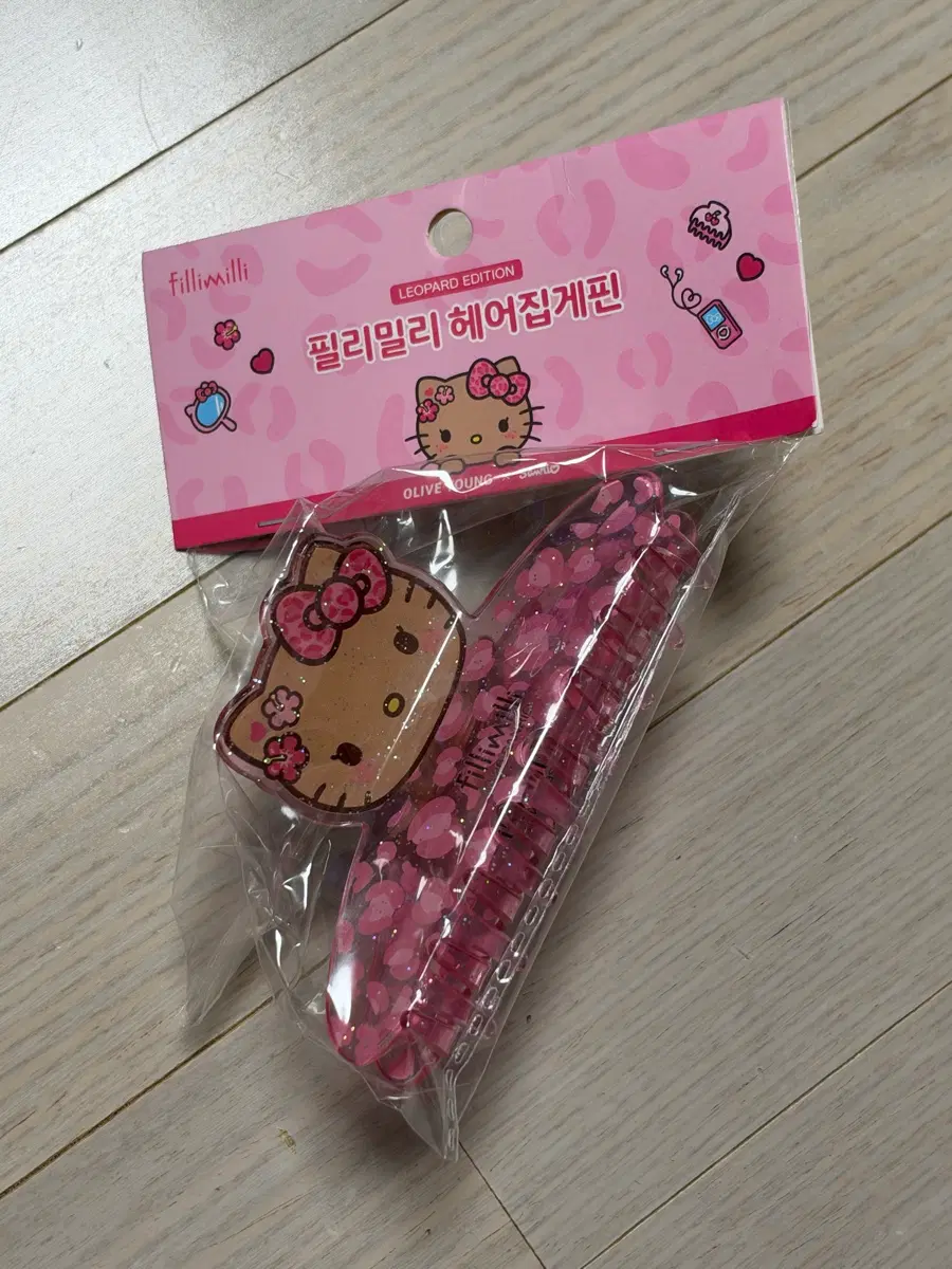 헤어집게핀(기본형) [레오파드 헬로키티]