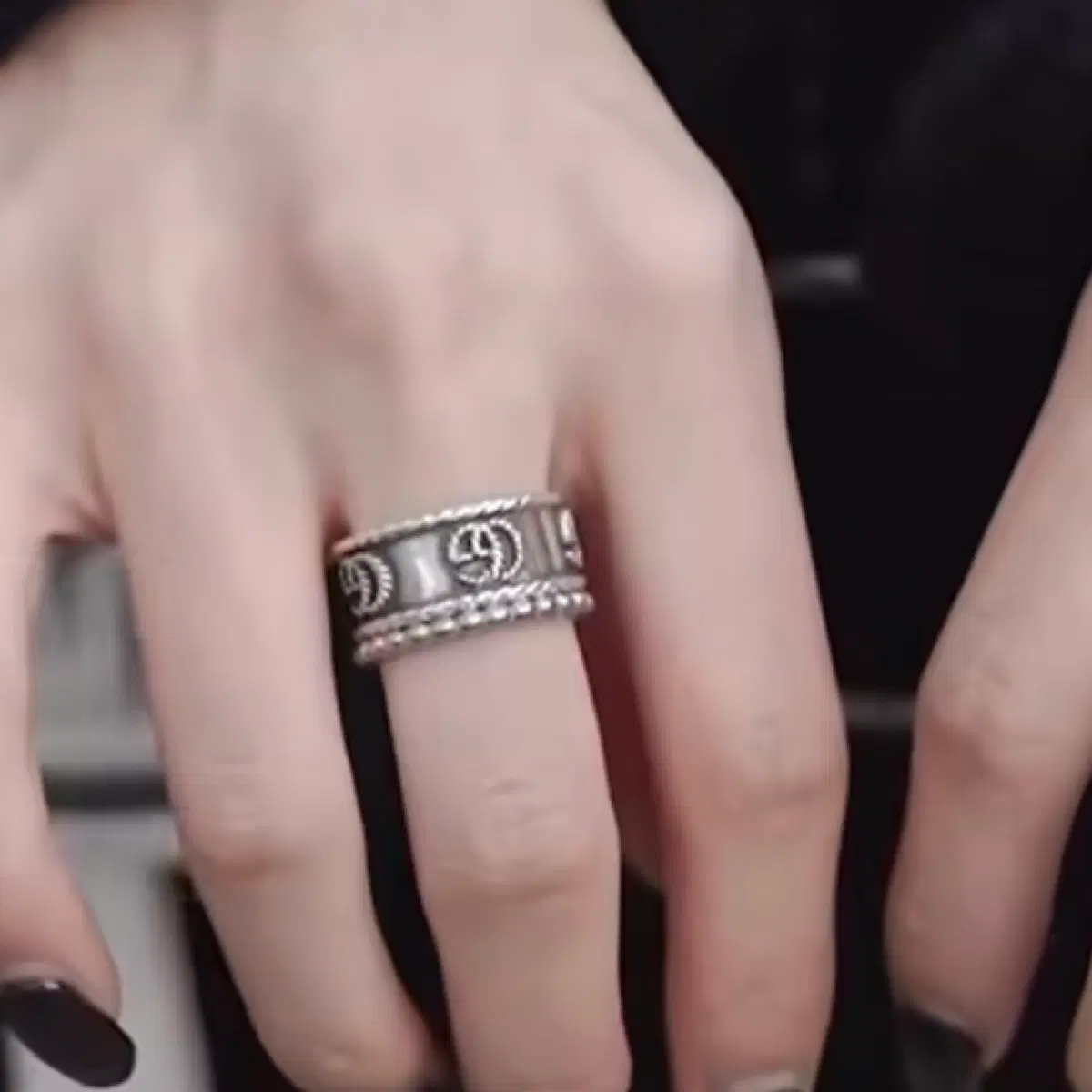 구찌 gucci GG 마몽 와이드 링 15호
