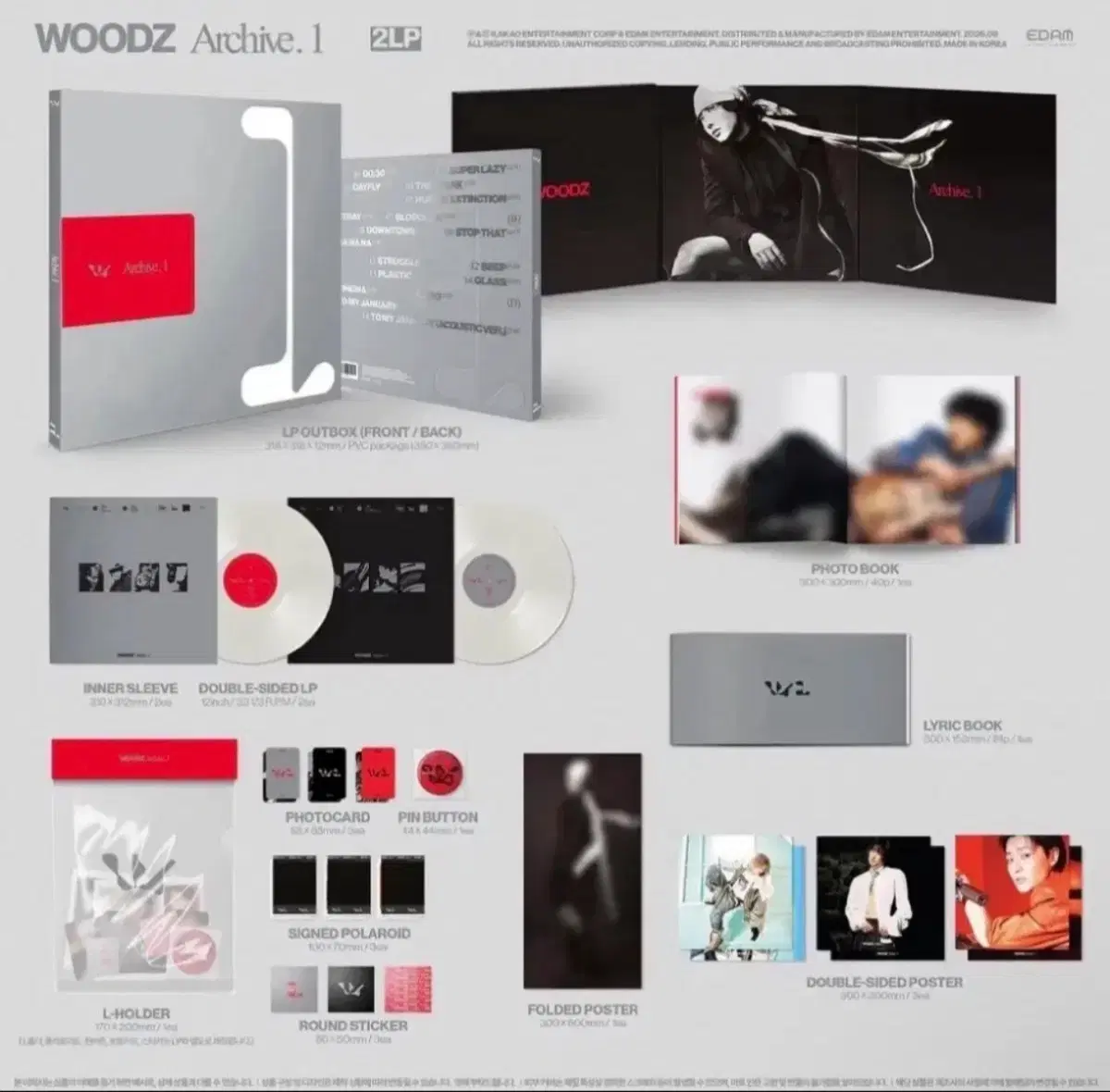 WOODZ(우즈) Archive. 1 LP 판매합니다.