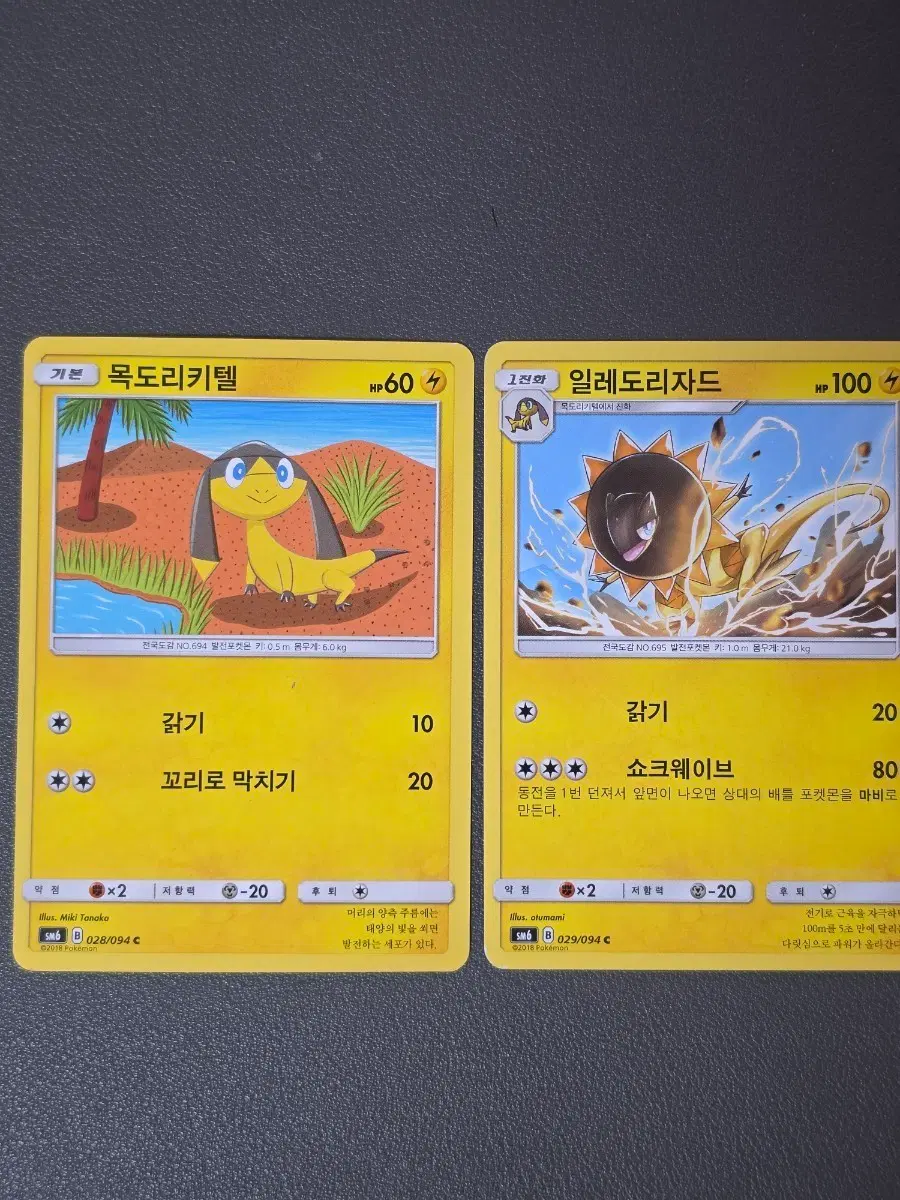 포켓몬카드 목도리키텔 일레도리자드
