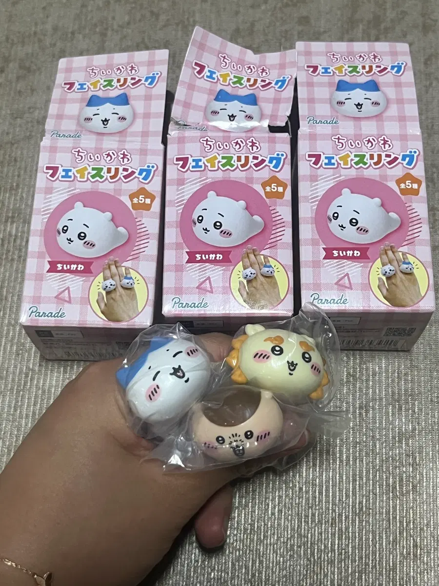 (일괄) 먼작귀 쿠리만쥬 하치와레 시사 페이스링 반지