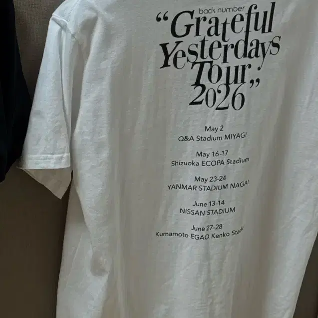 판매,교환)백넘버 grateful yesterday 투어 2026 반팔 L