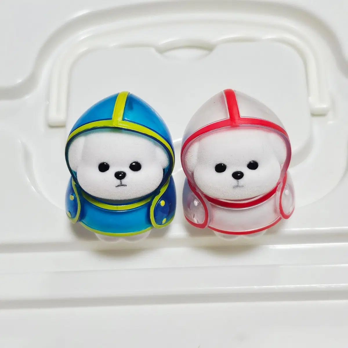 레인코트 강아지 비숑 강아지 가챠 피규어 일괄