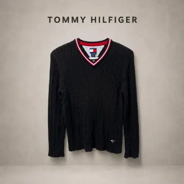 TOMMY HILFIGER 니트 스웨터 블랙 L 사이즈