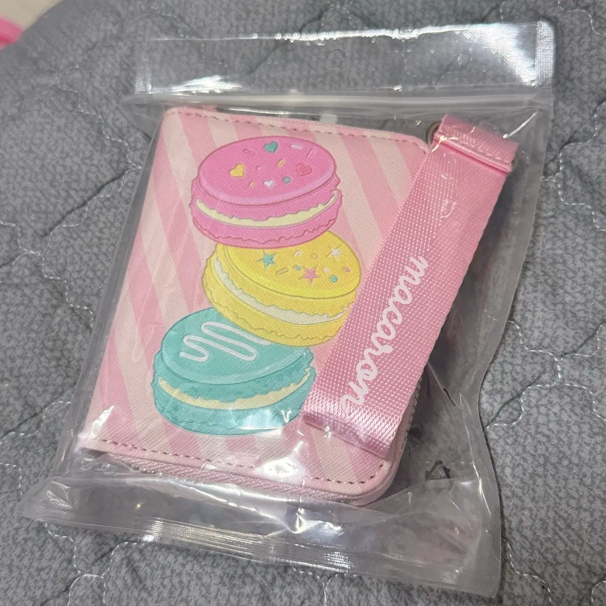 마카롱 스트랩 지갑 카드지갑