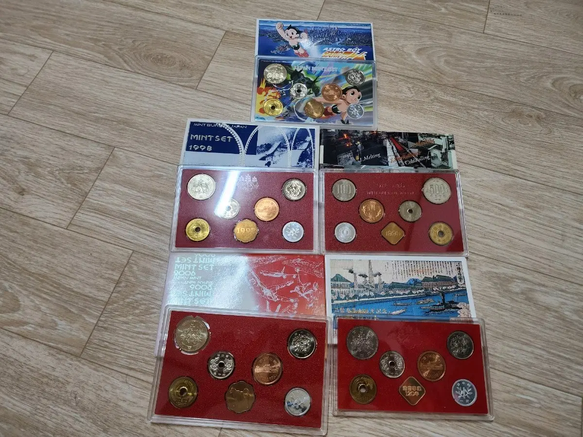 일본 주화 세트 1998년 2006년 2009년 5종