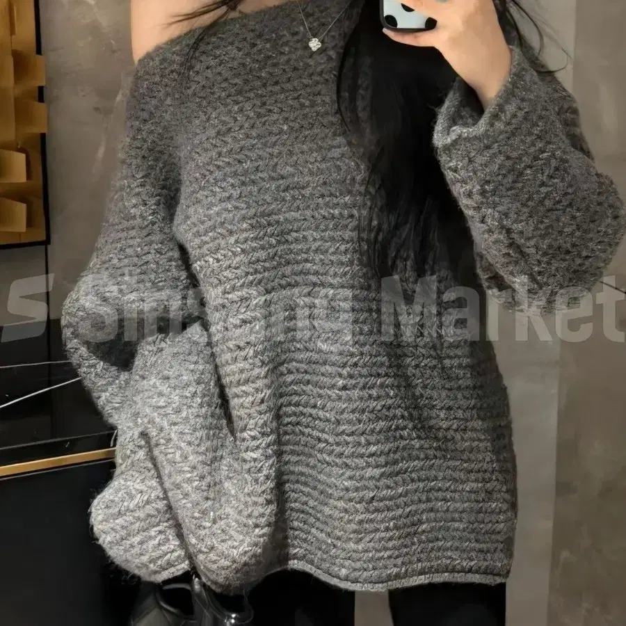 [빠른발송] new 헤어리박스니트 무지 3게이지 오버핏 루즈
