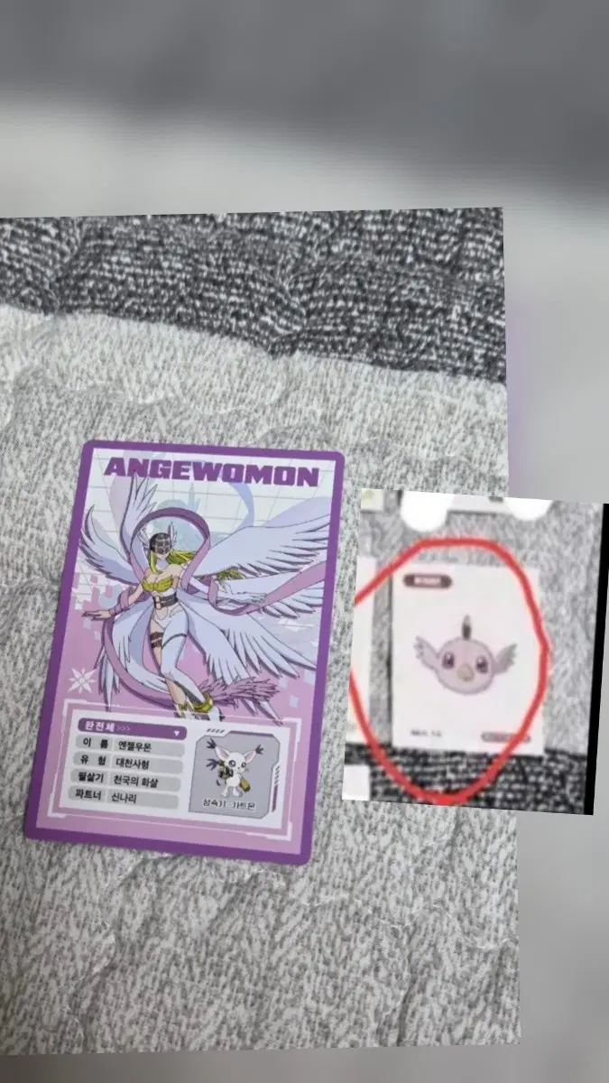 홍대 다모여 페스타 디지몬어드벤처 프로필카드 캐릭터카드 엔젤우몬