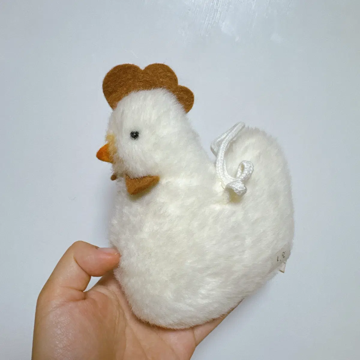 빈티지 흰색 닭 인형