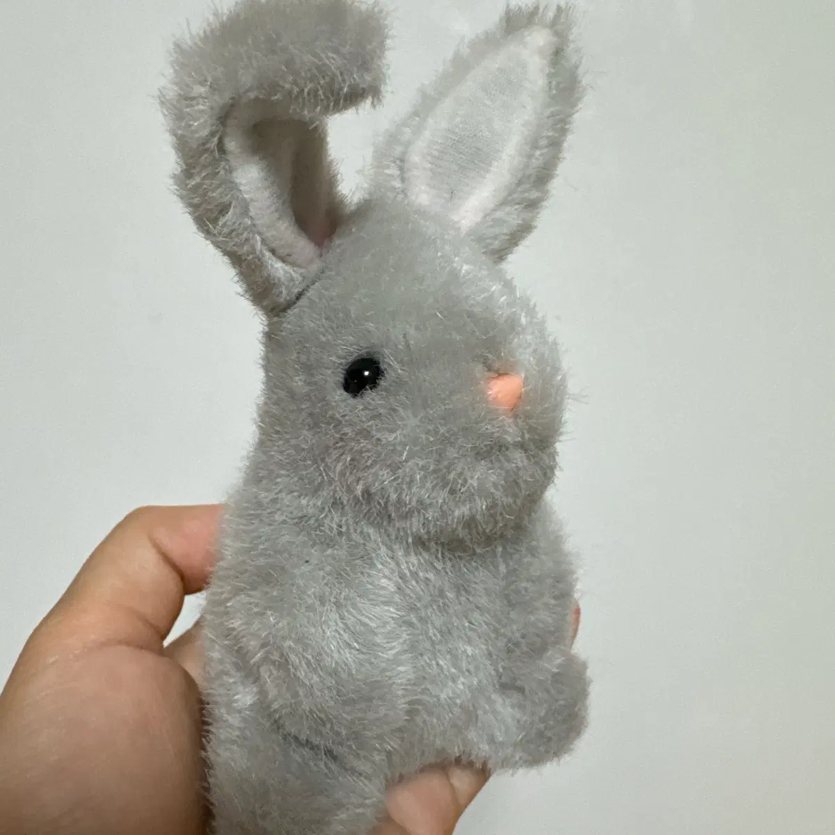 빈티지 회색 토끼 인형