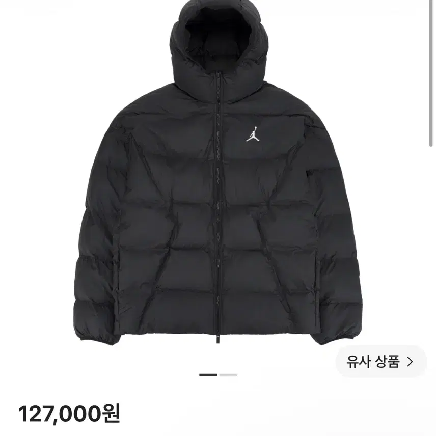 조던 브루클린 써마핏 퍼퍼 자켓 블랙 화이트XL