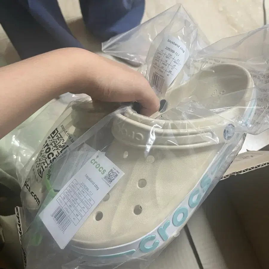 크록스 바야밴드 클로그 베이지 260