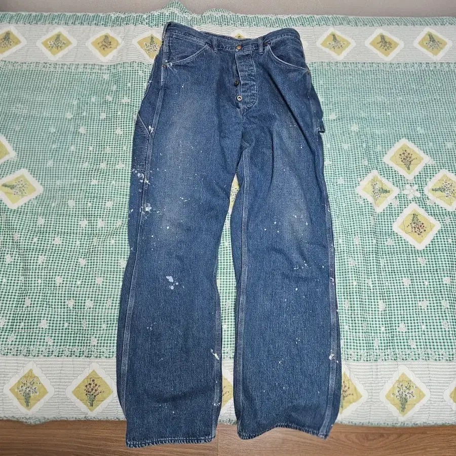 Orslow DENIM PAINTER PANTS (USED WASH WITH PAINT) 3