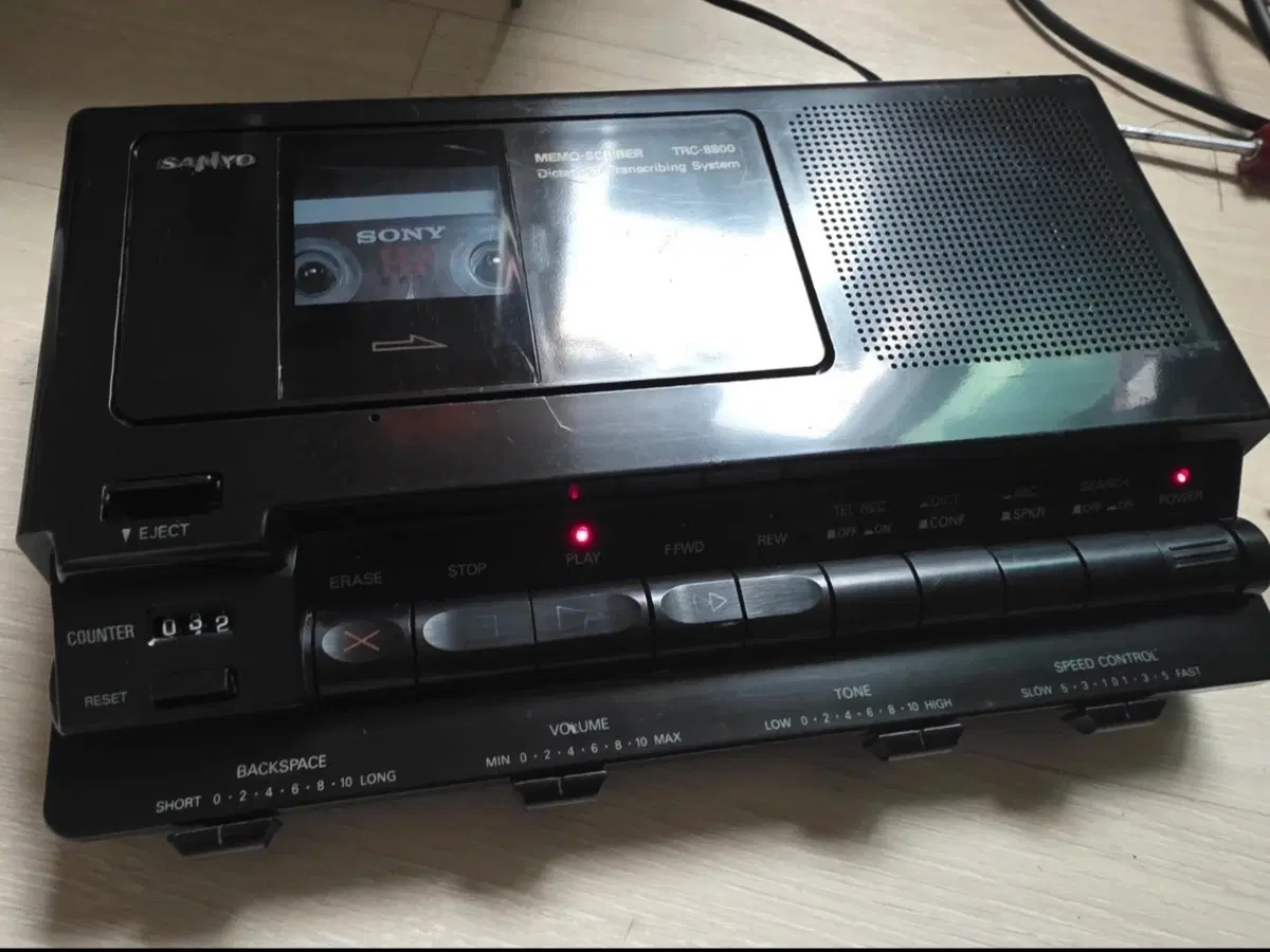 SANYO 카세트 플레이어 SCRIBER TRC-8800 전문가용 어학 녹음기