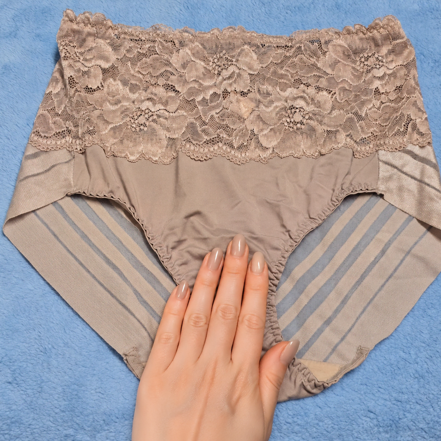 4u(중고)[M] 여성 베이지 레이스  팬티