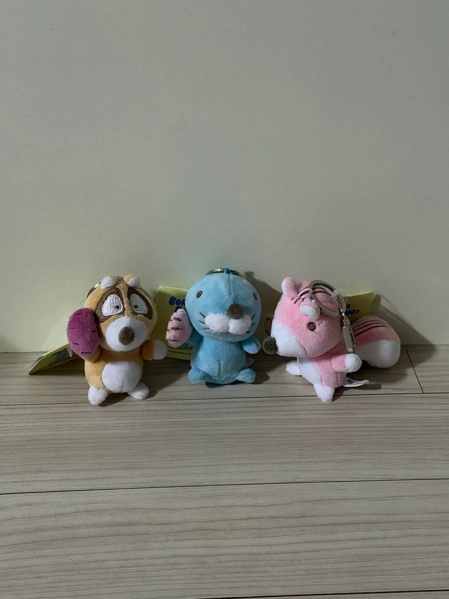 [일괄] 보노보노 포로리 너부리 인형 키링 세트