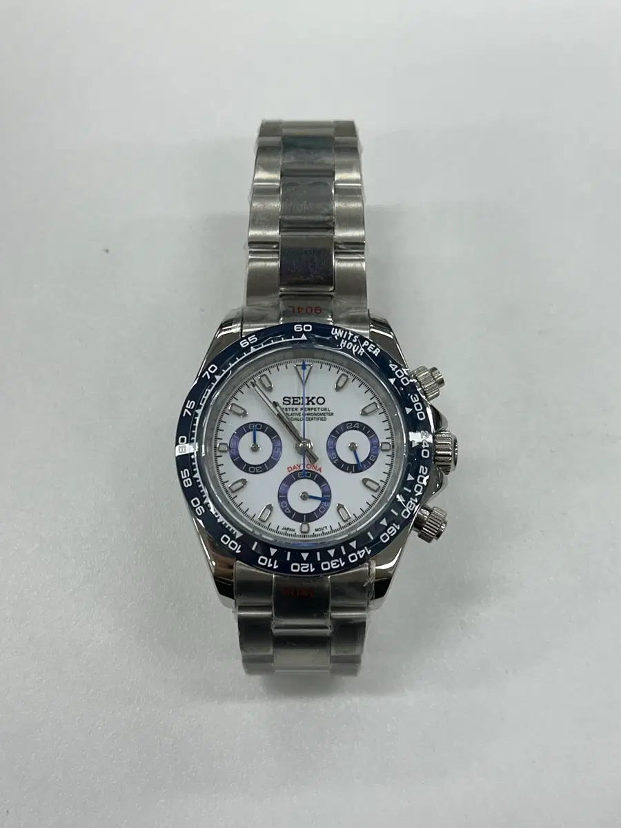 세이코 데이토나 화이트 39mm 커스텀 mod 시계