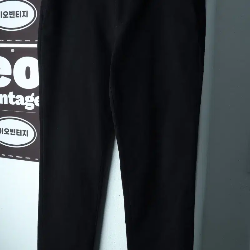 (L-XL) 띠어리 면바지 팬츠 일자핏 골지 블랙 놈코어-P11003