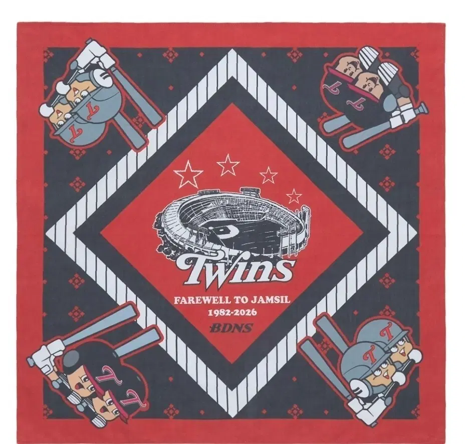 빠더너스 x 엘지트윈스 잠실 반다나 레드 [Farewell Edition]