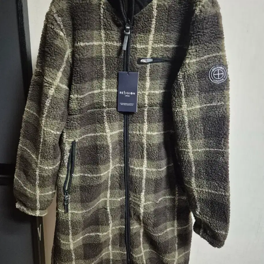 체크 플리스 자켓
