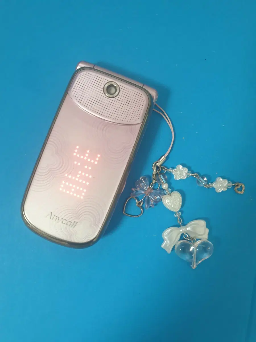 삼성애니콜 보디가드폰 핑크캔디 SPH-W7100 전체잠김 부품 소품용