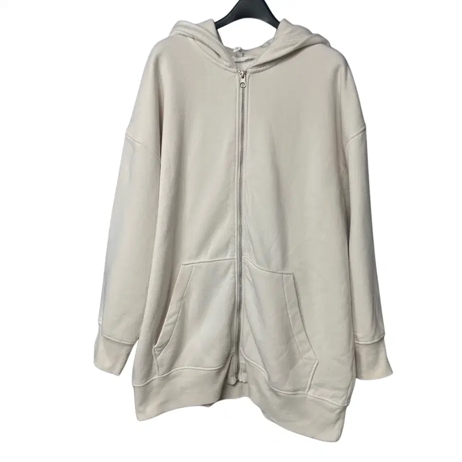 M h&m 여성 아이보리 롱 후드 집업