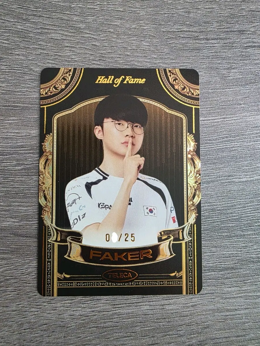 테레카 kespa 팀코리아 롤 명전 금색 페이커 faker 트레이딩 카드